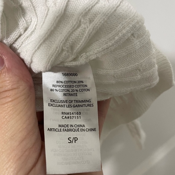 #98-TOMMY HILFIGER -white cable knit long sleeve - Picture 4 of 4